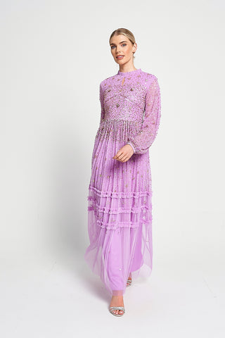 Frock & Frill Agnes Pink Sequin Maxi Dress
