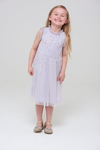 Frock & Frill Alma Sequin Dress With Ruffle Trim