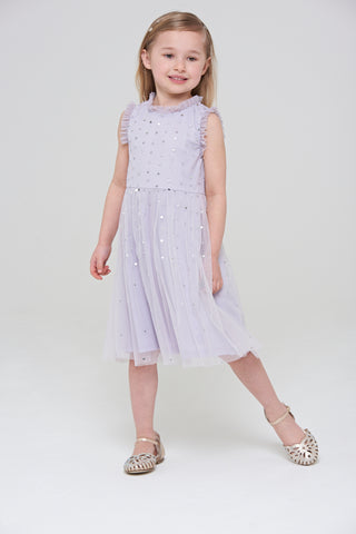Frock & Frill Alma Sequin Dress With Ruffle Trim