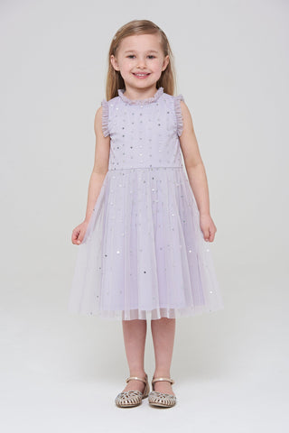 frock & frill Alma Sequin Dress with Ruffle Trim
