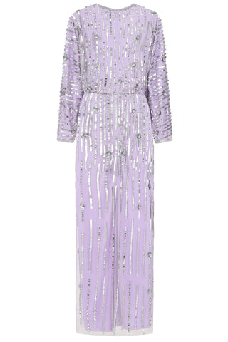 Frock & Frill Alta Lilac Embellished Maxi Dress