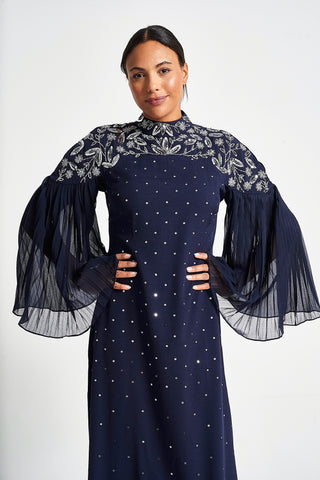 Frock & Frill Arna Navy Sequin Maxi Dress