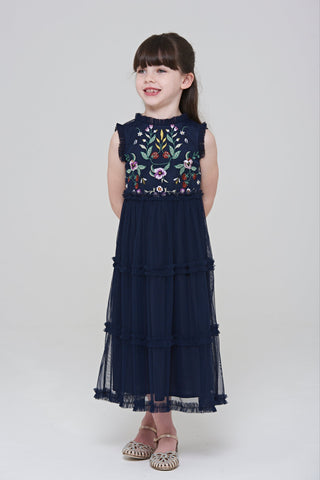 frock & frill Aubrey Floral Embroidered Dress