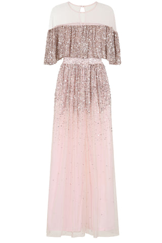 Frock & Frill Beverly Blush Sequin Maxi Dress