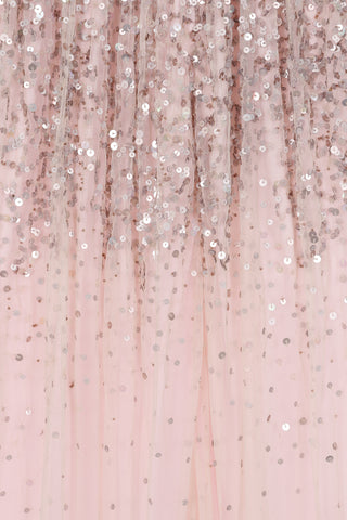 Frock & Frill Beverly Blush Sequin Maxi Dress