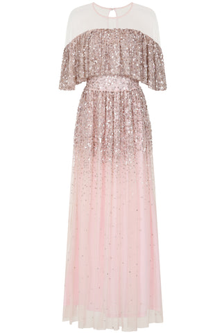 frock & frill Beverly Blush Sequin Maxi Dress