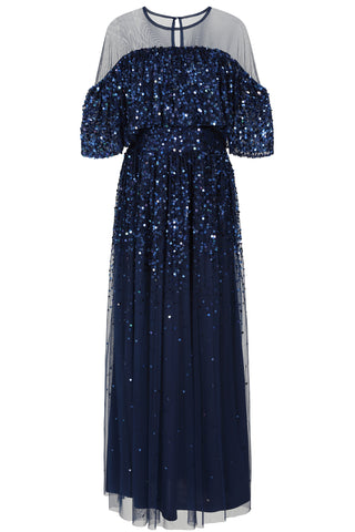 Frock & Frill Beverly Navy Sequin Maxi Dress