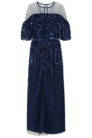 frock & frill Beverly Navy Sequin Maxi Dress