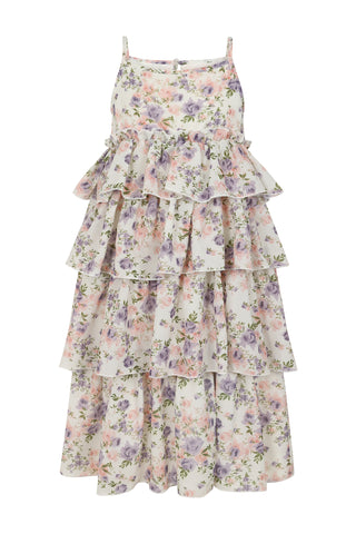 Frock & Frill Carabelle Floral Print Tiered Dress