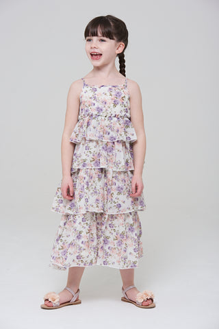 Frock & Frill Carabelle Floral Print Tiered Dress