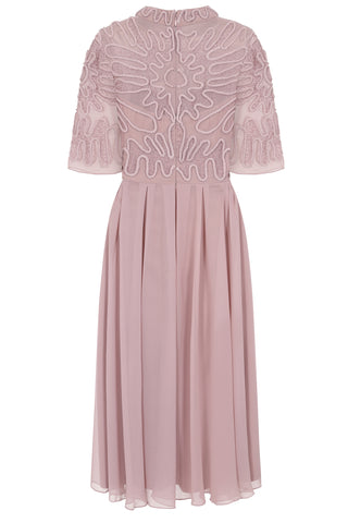 Frock & Frill Cari Mauve Cornelli Sequin Midi Dress
