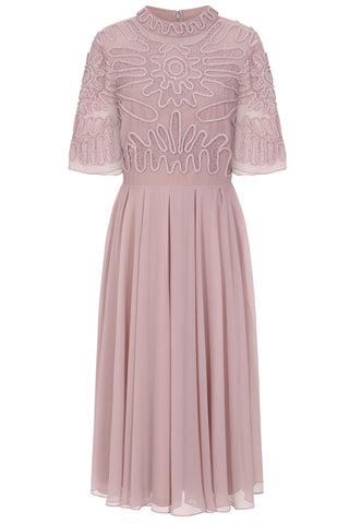 frock & frill Cari Mauve Cornelli Sequin Midi Dress