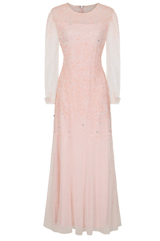Frock & Frill Carolyn Blush Sequin Maxi Dress
