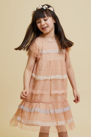 frock & frill Corabelle Ruffled Lace Dress