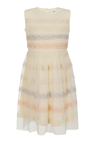 Frock & Frill Corinne Rainbow Lace Trim Dress
