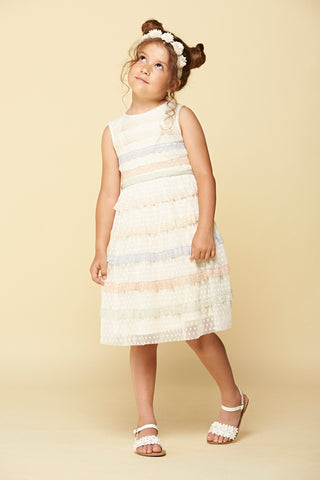 frock & frill Corinne Rainbow Lace Trim Dress