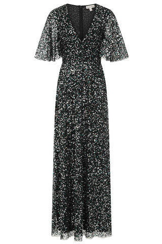 Frock & Frill Dana Black Sequin Maxi Dress