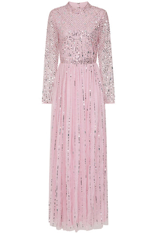 frock & frill Delia Pink Sequin Maxi Dress