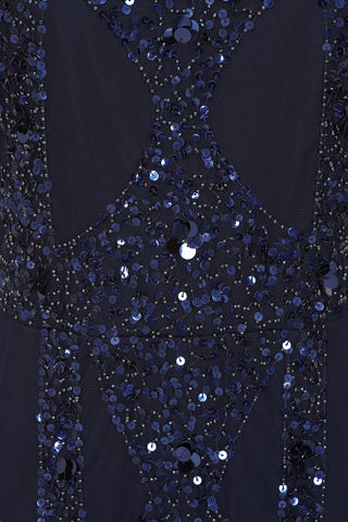 Frock & Frill Diane Navy Sequin Maxi Dress