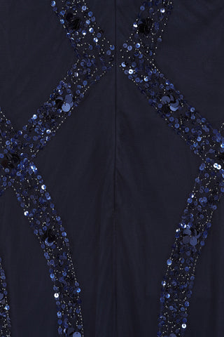 Frock & Frill Diane Navy Sequin Maxi Dress