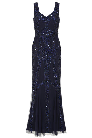 frock & frill Diane Navy Sequin Maxi Dress