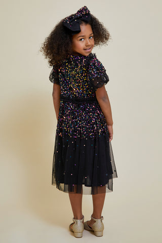 Frock & Frill Elise Black Iridescent Sequin Dress