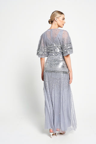 Frock & Frill Ella Heather Embellished Maxi Dress