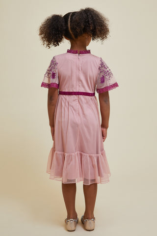 Frock & Frill Elsie Rose Butterfly Embroidered Dress