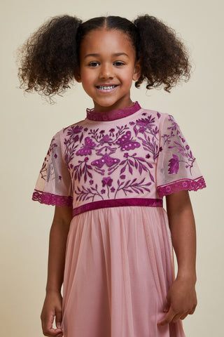 frock & frill Elsie Rose Butterfly Embroidered Dress