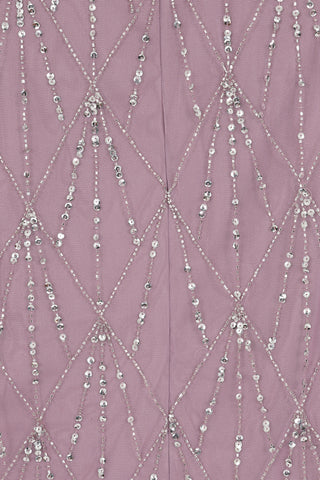 Frock & Frill Erma Lilac Embellished Maxi Dress