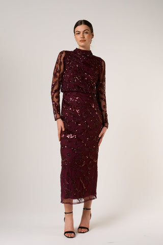Frock & Frill Ethel Berry Sequin Midaxi Dress