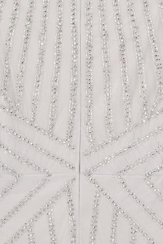 Frock & Frill Evelyn Grey Embellished Maxi Dress