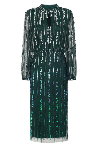 Frock & Frill Gianna Green Ombre Sequin Midi Dress