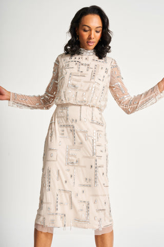 Frock & Frill Giselle Embellished Midi Dress