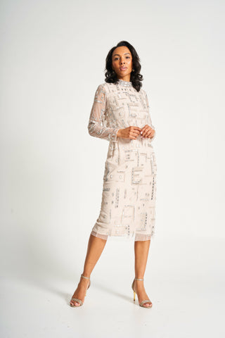 Frock & Frill Giselle Embellished Midi Dress