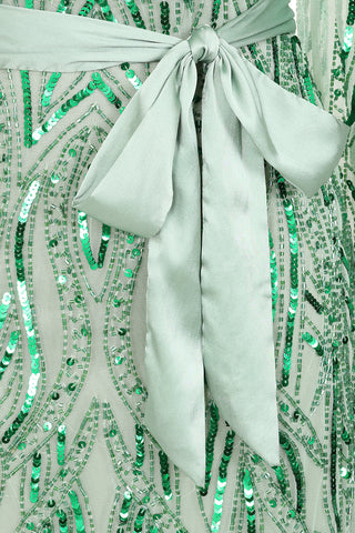 Frock & Frill Isabella Green Embellished Maxi Dress