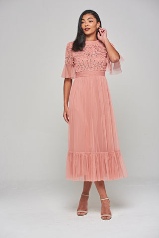 Frock & Frill Jenna Rose Cornelli Sequin Midi Dress