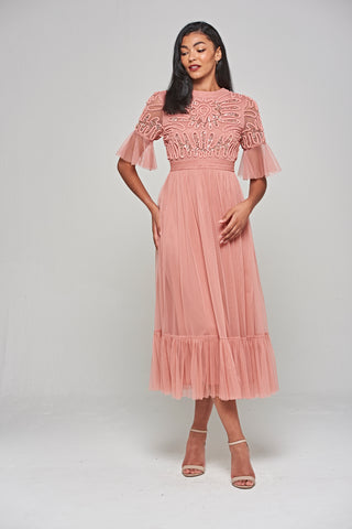 frock & frill Jenna Rose Cornelli Sequin Midi Dress