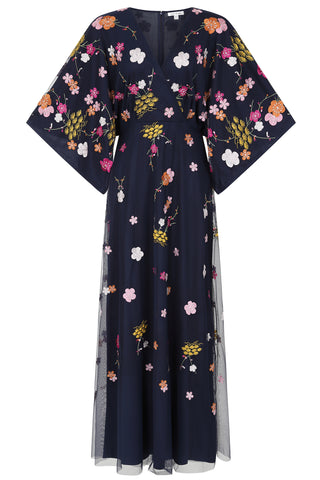 Frock & Frill Lana Floral Embroidered Maxi Dress