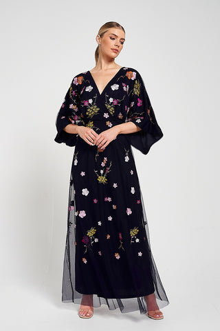 frock & frill Lana Floral Embroidered Maxi Dress