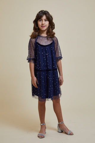 frock & frill Layla Navy Sequin Dress