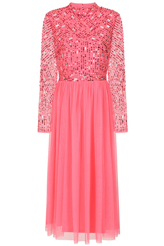 Frock & Frill Lela Strawberry Embellished Midi Dress