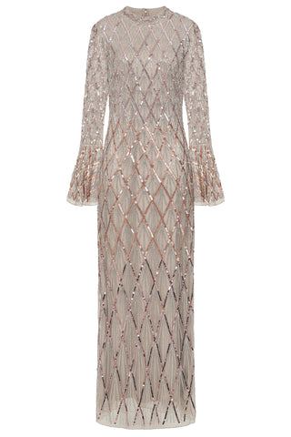 Frock & Frill Lillian Ombre Embellished Maxi Dress