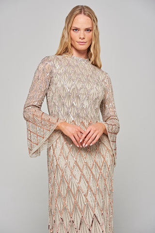 frock & frill Lillian Ombre Embellished Maxi Dress