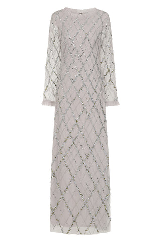 Frock & Frill Lise Grey Sequin Maxi Dress