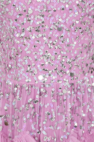 Frock & Frill Lydia Pink Sequin Maxi Dress