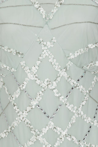 Frock & Frill Marcia Aqua Sequin Maxi Dress