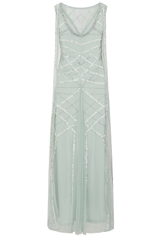 Frock & Frill Marcia Aqua Sequin Maxi Dress