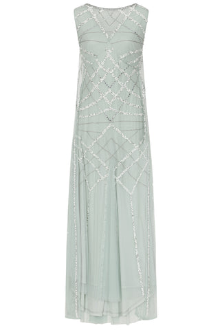 frock & frill Marcia Aqua Sequin Maxi Dress