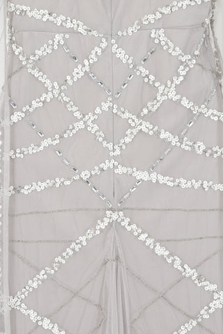 Frock & Frill Marcia Grey Sequin Maxi Dress